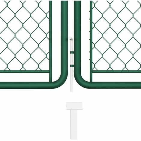 Portail De Jardin Acier 75x495 Cm Vert VidaXL 5 Portail De Jardin Acier 75x495 Cm Vert VidaXL – Image 3