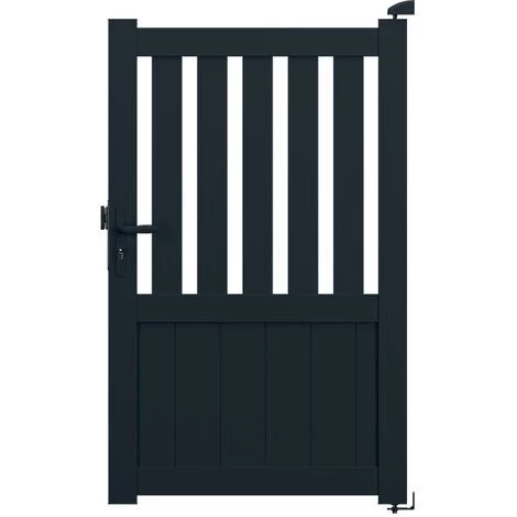 AUTOURDUPORTAIL Portillon BAYA Gris 7016 - L104 Cm X H135 Cm En Aluminium AUTOUR DU PORTAIL 4 AUTOURDUPORTAIL Portillon BAYA Gris 7016 - L104 Cm X H135 Cm En Aluminium AUTOUR DU PORTAIL – Image 2