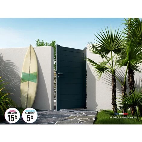AUTOURDUPORTAIL Portillon YEL Gris 7016 - L104 Cm X H172 Cm En Aluminium AUTOUR DU PORTAIL 3 AUTOURDUPORTAIL Portillon YEL Gris 7016 - L104 Cm X H172 Cm En Aluminium AUTOUR DU PORTAIL