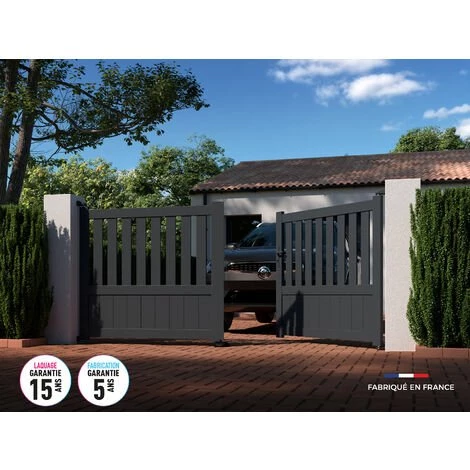 AUTOURDUPORTAIL Portail Battant BAYA Gris 7016 - L306 Cm X H135 Cm En Aluminium Manuel AUTOUR DU PORTAIL 3 AUTOURDUPORTAIL Portail Battant BAYA Gris 7016 - L306 Cm X H135 Cm En Aluminium Manuel AUTOUR DU PORTAIL