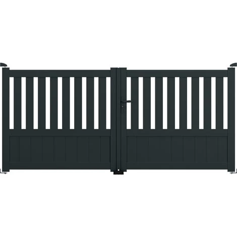 AUTOURDUPORTAIL Portail Battant BAYA Gris 7016 - L306 Cm X H135 Cm En Aluminium Manuel AUTOUR DU PORTAIL 4 AUTOURDUPORTAIL Portail Battant BAYA Gris 7016 - L306 Cm X H135 Cm En Aluminium Manuel AUTOUR DU PORTAIL – Image 2