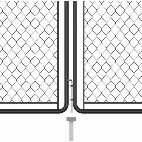 VidaXL Portail De Jardin Acier 150x395 Cm Anthracite - Anthracite 5 VidaXL Portail De Jardin Acier 150x395 Cm Anthracite - Anthracite – Image 3