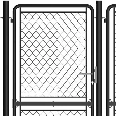 Portail De Jardin Acier 150x495 Cm Anthracite VidaXL 6 Portail De Jardin Acier 150x495 Cm Anthracite VidaXL – Image 4