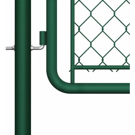 TRUE DEAL Portail De Jardin Acier 100x395 Cm Vert 6 TRUE DEAL Portail De Jardin Acier 100x395 Cm Vert – Image 4