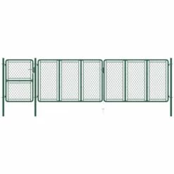 TRUE DEAL Portail De Jardin Acier 125x495 Cm Vert