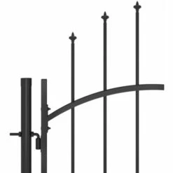 ASUPERMALL Portail De Jardin Acier 1x2,2 M Noir -Portail Soldes Boutique 30380611 3
