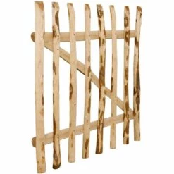 TRUE DEAL Portillon De Clôture Simple Bois De Noisetier 100 X 100 Cm -Portail Soldes Boutique 30390974 3