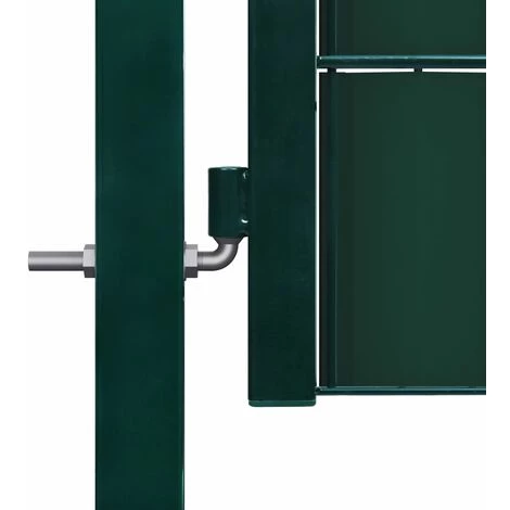 TRUE DEAL Portail De Clôture Acier 100x101 Cm Vert 5 TRUE DEAL Portail De Clôture Acier 100x101 Cm Vert – Image 3