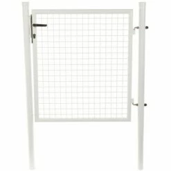 Filiac Portillon Grillagé BLANC - H. 1,00 X L. 1,00 M + Serrure