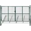 VidaXL Portail De Clôture à Porte Double Acier Enduit De Poudre - Vert