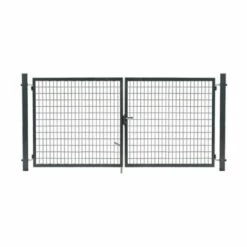 CLOTURE & JARDIN Portail Grillagé Gris JARDIMALIN - Largeur 3m - 1 Mètre - Gris Anthracite (RAL 7016)