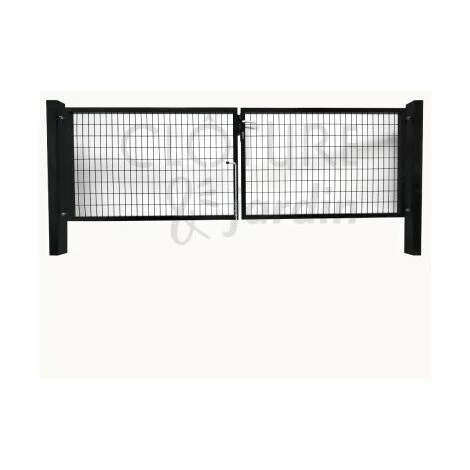 CLOTURE & JARDIN Portail Grillagé Gris JARDIMALIN - Largeur 4m - 1 Mètre - Gris Anthracite (RAL 7016) 4 CLOTURE & JARDIN Portail Grillagé Gris JARDIMALIN - Largeur 4m - 1 Mètre - Gris Anthracite (RAL 7016) – Image 2