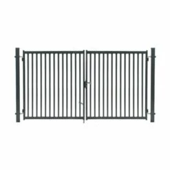 CLOTURE & JARDIN Portail Barreaudé Gris JARDIPLUS - Largeur 4m - 1 Mètre - Gris Anthracite (RAL 7016)