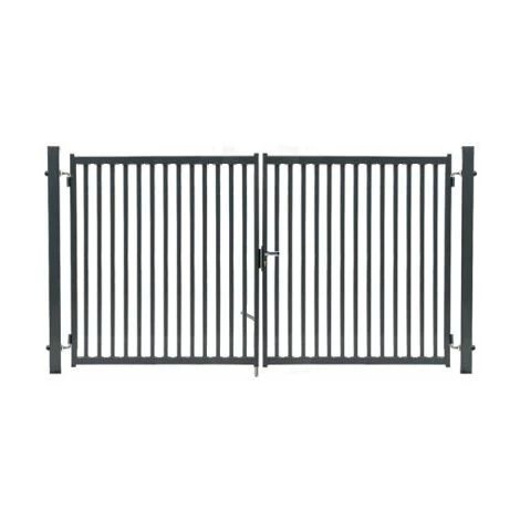 CLOTURE & JARDIN Portail Barreaudé Gris JARDIPLUS - Largeur 4m - 1 Mètre - Gris Anthracite (RAL 7016) 3 CLOTURE & JARDIN Portail Barreaudé Gris JARDIPLUS - Largeur 4m - 1 Mètre - Gris Anthracite (RAL 7016)