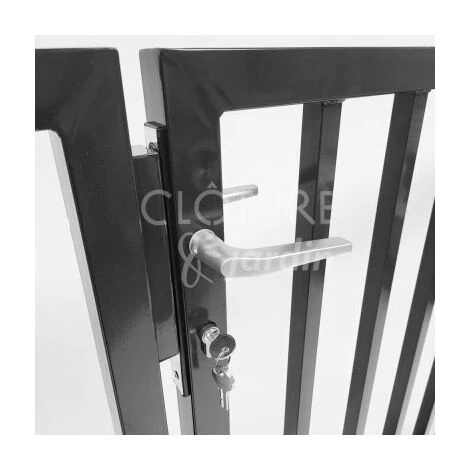 CLOTURE & JARDIN Portail Barreaudé Gris JARDIPLUS - Largeur 4m - 1 Mètre - Gris Anthracite (RAL 7016) 6 CLOTURE & JARDIN Portail Barreaudé Gris JARDIPLUS - Largeur 4m - 1 Mètre - Gris Anthracite (RAL 7016) – Image 4