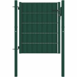 TRUE DEAL Portail De Clôture Acier 100x81 Cm Vert