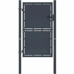 TRUE DEAL Portail De Jardin Acier 100x150 Cm Anthracite