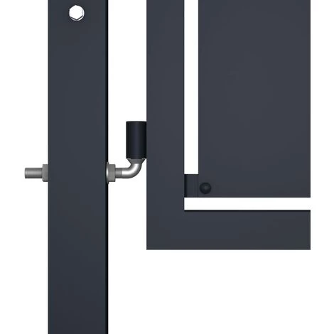 TRUE DEAL Portail De Jardin Acier 100 X 175 Cm Anthracite 5 TRUE DEAL Portail De Jardin Acier 100 X 175 Cm Anthracite – Image 3