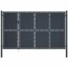 TRUE DEAL Portail De Jardin Acier 350 X 150 Cm Anthracite 1 TRUE DEAL Portail De Jardin Acier 350 X 150 Cm Anthracite -Portail Soldes Boutique 32477535 1