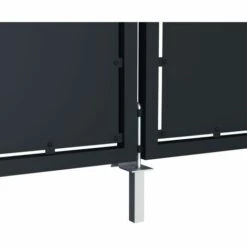 TRUE DEAL Portail De Jardin Acier 350 X 150 Cm Anthracite -Portail Soldes Boutique 32477535 4