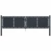 TRUE DEAL Portail De Jardin Acier 300 X 100 Cm Anthracite -Portail Soldes Boutique 32584958 1