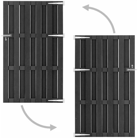 ASUPERMALL Portillon WPC 100x170 Cm Gris 3 ASUPERMALL Portillon WPC 100x170 Cm Gris – Image 2