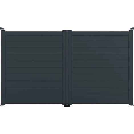 AUTOURDUPORTAIL Portail Battant YEL Gris 7016 - L306 Cm X H172 Cm En Aluminium Motorisé Somfy AUTOUR DU PORTAIL 4 AUTOURDUPORTAIL Portail Battant YEL Gris 7016 - L306 Cm X H172 Cm En Aluminium Motorisé Somfy AUTOUR DU PORTAIL – Image 2