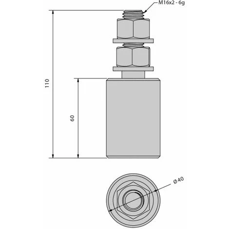 SLID'UP BY MANTION Guide 1 Olive En Nylon Ø40 H60 Mm 4 SLID'UP BY MANTION Guide 1 Olive En Nylon Ø40 H60 Mm – Image 2