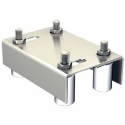 SLID'UP BY MANTION Guide Extensible Double Pour Portail De 10 à 60 Mm, 4 Olives Ø40 Mm