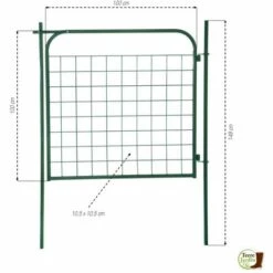 TERRE JARDIN Portillon De Jardin Vert 7 TERRE JARDIN Portillon De Jardin Vert -Portail Soldes Boutique 3366537 3