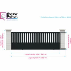 AUTOURDUPORTAIL Portail Coulissant BAYA Blanc 9016 - L356 Cm X H129 Cm En Aluminium Motorisé Somfy AUTOUR DU PORTAIL 11 AUTOURDUPORTAIL Portail Coulissant BAYA Blanc 9016 - L356 Cm X H129 Cm En Aluminium Motorisé Somfy AUTOUR DU PORTAIL -Portail Soldes Boutique 33816140 5