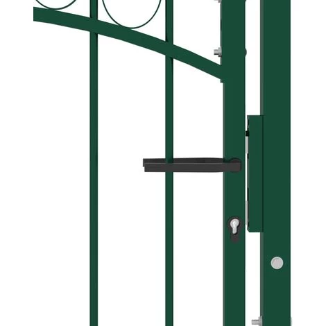Portail De Clôture Avec Dessus Arqué Acier 100x125 Cm Vert VidaXL 5 Portail De Clôture Avec Dessus Arqué Acier 100x125 Cm Vert VidaXL – Image 3