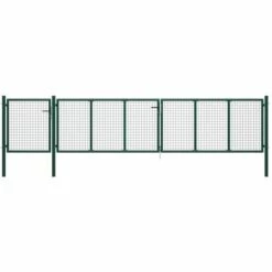 TRUE DEAL Portail De Jardin Acier 500 X 75 Cm Vert