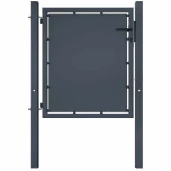 ASUPERMALL Portail De Jardin Acier 100 X 75 Cm Anthracite