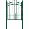 ASUPERMALL Portail De Cloture Avec Pointes Acier 100x125 Cm Vert -Portail Soldes Boutique 36745522 1
