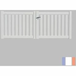 PACKIT Portail Aluminium Battant Ajouré En Kit Dimension L.3000 (entre Piliers) X H.1200 Mm Couleurs Gris (RAL 7016) -Portail Soldes Boutique 3882652 4