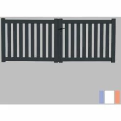 PACKIT Portail Aluminium Battant Ajouré En Kit Dimension L.3000 (entre Piliers) X H.1200 Mm Couleurs Gris (RAL 7016) -Portail Soldes Boutique 3882652 5