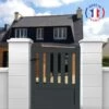 PACKIT Portillon Aluminium Modèle Semi-ajouré En Kit Dimension L.1000 (entre Piliers) X H.1300 Mm Couleurs Gris (RAL 7016) -Portail Soldes Boutique 3882657 1