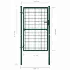 HAPPYSHOPPING Portail De Cloture Acier 100x125 Cm Vert 11 HAPPYSHOPPING Portail De Cloture Acier 100x125 Cm Vert -Portail Soldes Boutique 39451671 5