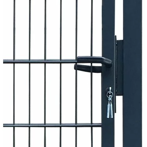 HAPPYSHOPPING Portillon 2D (simple) Gris Anthracite 106 X 190 Cm 6 HAPPYSHOPPING Portillon 2D (simple) Gris Anthracite 106 X 190 Cm – Image 4