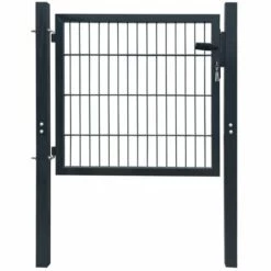 HAPPYSHOPPING Portillon Acier Anthracite 103x150 Cm