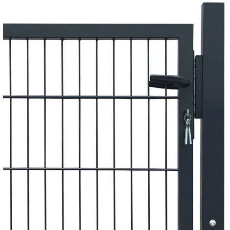 HAPPYSHOPPING Portillon Acier Anthracite 103x150 Cm 6 HAPPYSHOPPING Portillon Acier Anthracite 103x150 Cm – Image 4