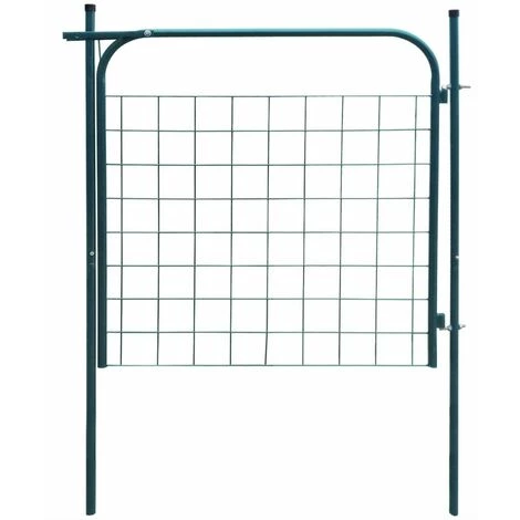 HAPPYSHOPPING Portail De Cloture De Jardin 100 X 100 Cm Vert 4 HAPPYSHOPPING Portail De Cloture De Jardin 100 X 100 Cm Vert – Image 2