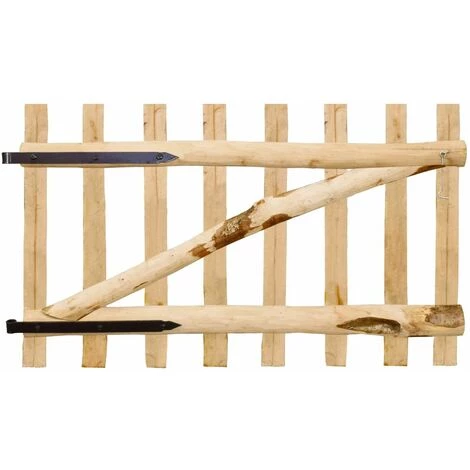 HAPPYSHOPPING Portillon Simple De Cloture Bois De Noisetier 100 X 60 Cm 4 HAPPYSHOPPING Portillon Simple De Cloture Bois De Noisetier 100 X 60 Cm – Image 2