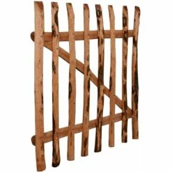 HAPPYSHOPPING Portillon De Cloture Bois De Noisetier Impregne 100 X 100 Cm -Portail Soldes Boutique 40548212 5