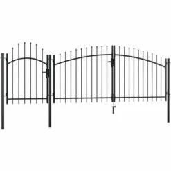 HAPPYSHOPPING Portail De Jardin Acier 2,25 X 4 M Noir -Portail Soldes Boutique 40548763 2