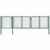 HAPPYSHOPPING Portail De Jardin Acier 100x395 Cm Vert 2 HAPPYSHOPPING Portail De Jardin Acier 100x395 Cm Vert -Portail Soldes Boutique 40549059 1