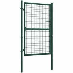 HAPPYSHOPPING Portillon Acier 100x175 Cm Vert