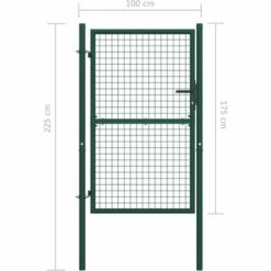 HAPPYSHOPPING Portillon Acier 100x175 Cm Vert 11 HAPPYSHOPPING Portillon Acier 100x175 Cm Vert -Portail Soldes Boutique 40549570 5