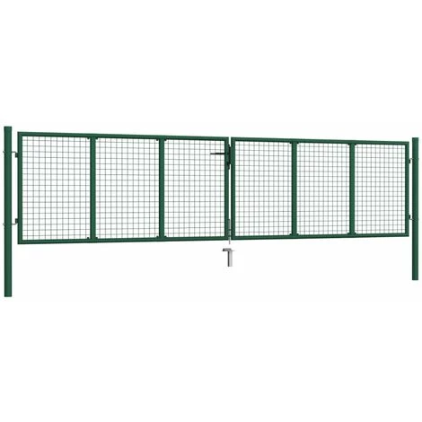 HAPPYSHOPPING Portail En Treillis De Jardin Acier 400 X 75 Cm Vert 4 HAPPYSHOPPING Portail En Treillis De Jardin Acier 400 X 75 Cm Vert – Image 2